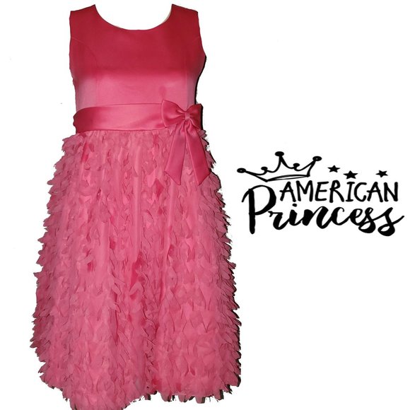 American Princess Other - American Princess Satin Pink Petal Dress Size 14.5